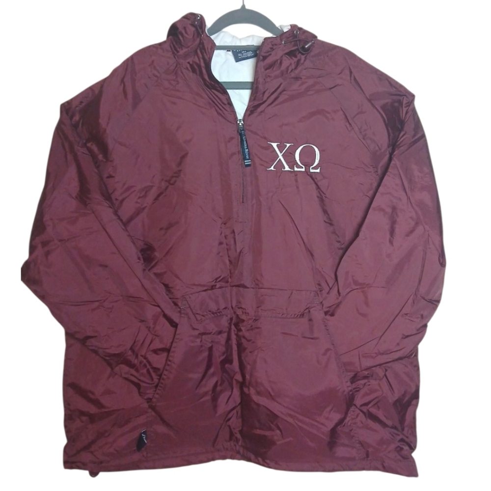 Charles River Apparel Maroon Windbreaker Sz‎ L
